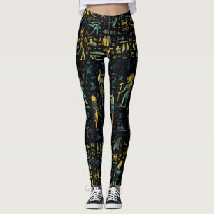 Ägyptische Götter und Hieroglyphen - Abalone und G Leggings