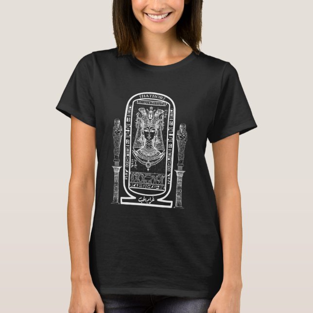 Ägyptische Göttin Hathor Auge Horus Ägypten Ankh T-Shirt (Vorderseite)