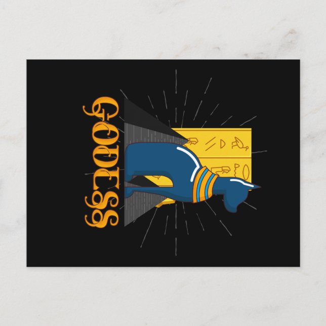 ägyptische Göttin Katzenkatze Mythologie Postkarte (Vorderseite)