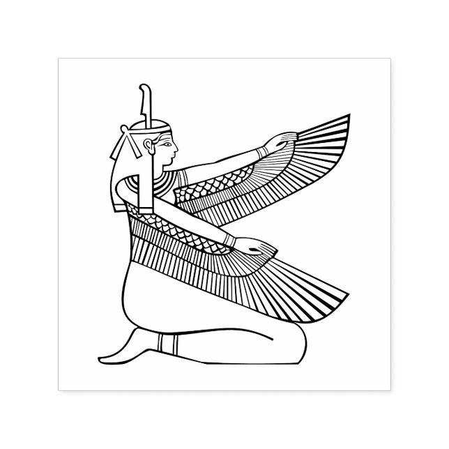 Ägyptische Göttin Maat Tomb von Nefertari Nefertit Permastempel (Design)