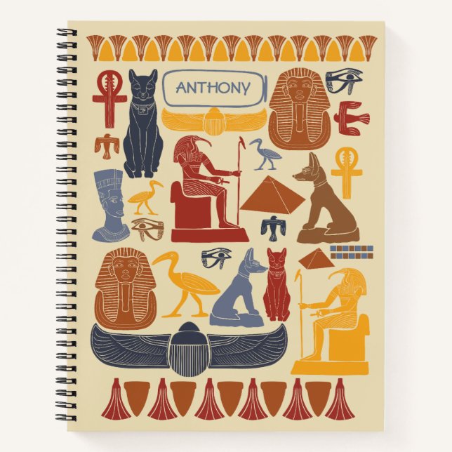 Ägyptische Grafik-Collage aus dem alten Ägypten Notizbuch (Vorderseite)