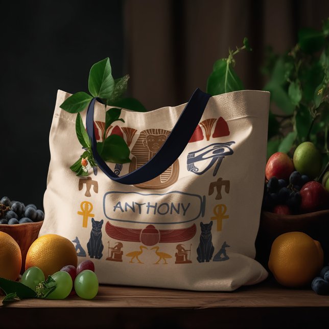 Ägyptische Grafik-Collage aus dem alten Ägypten Tragetasche (Von Creator hochgeladen)