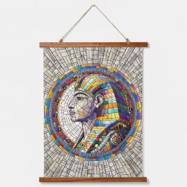 Ägyptische Große Sphinx - Mosaikkunst Wandteppich Mit Holzrahmen