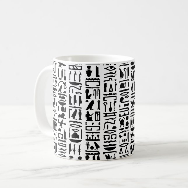 Ägyptische Hieroglyph-Tasse Kaffeetasse (Vorderseite Links)