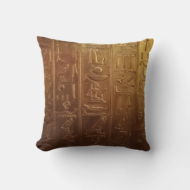 ägyptische Hieroglyphe Kissen (Vorderseite)
