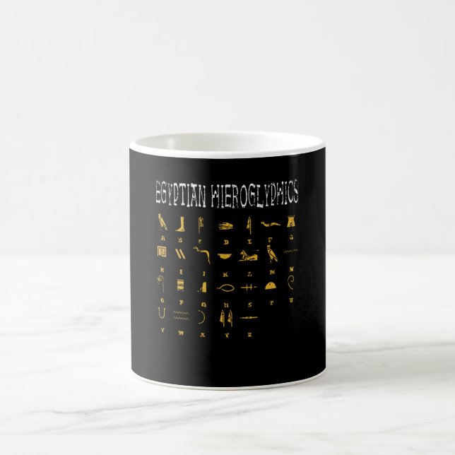 Ägyptische Hieroglyphen Ägypten Pyramide Kaffeetasse (Mittel)