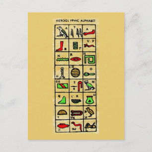 Ägyptische Hieroglyphen, Alphabetische Symbole Postkarte