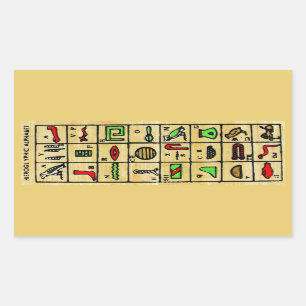 Ägyptische Hieroglyphen, Alphabetische Symbole Rechteckiger Aufkleber