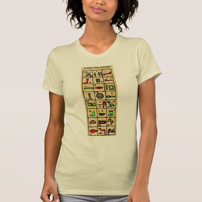 Ägyptische Hieroglyphen, alphabetische Symbole T-Shirt (Vorderseite)