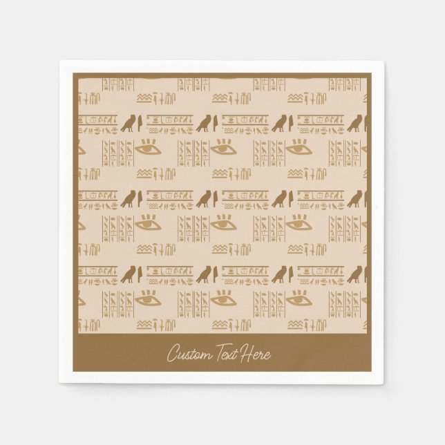 Ägyptische Hieroglyphen Antikes Ägypten Exotik Serviette (Vorderseite)