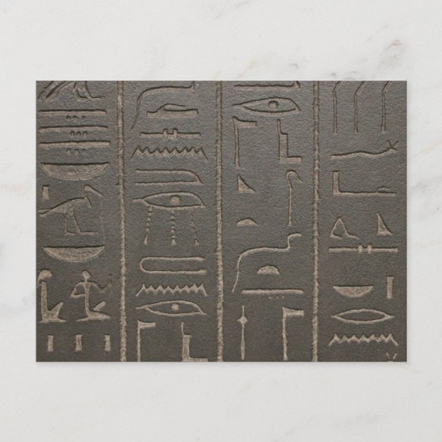 Ägyptische Hieroglyphen Antikes Ägypten Schrift Sy Postkarte (Vorderseite)