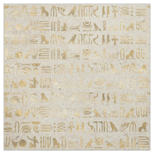 Ägyptische Hieroglyphen auf Elfenbeinküste Stoff