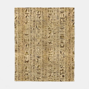 Ägyptische Hieroglyphen auf Papyrus Fleecedecke