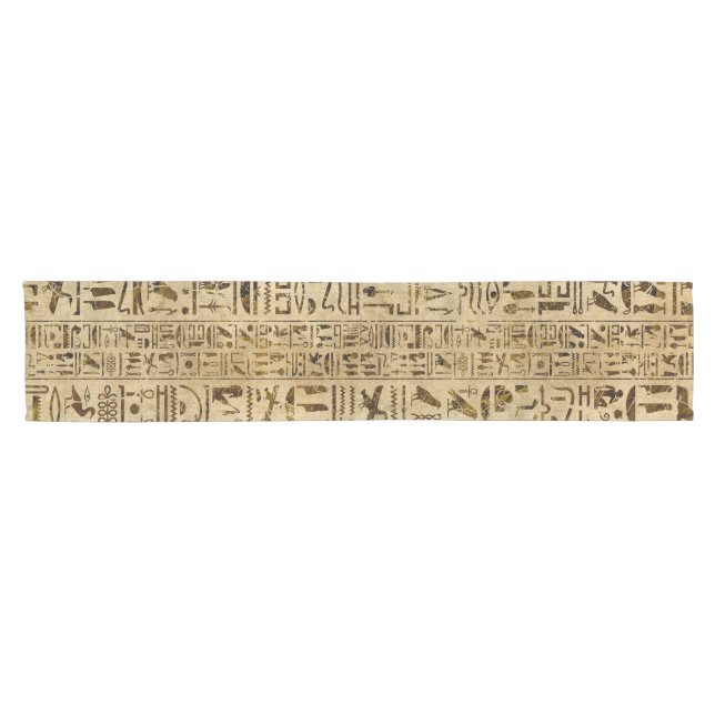 Ägyptische Hieroglyphen auf Papyrus Kurzer Tischläufer (Horizontal)