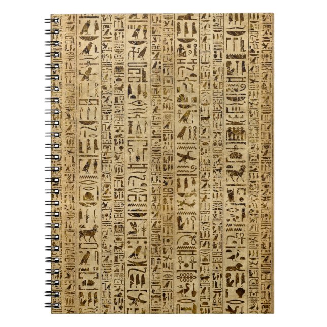 Ägyptische Hieroglyphen auf Papyrus Notizblock (Vorderseite)