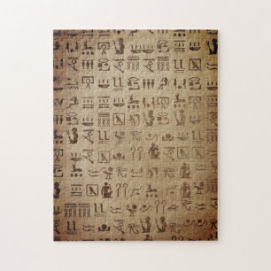 Ägyptische Hieroglyphen auf Papyrus Puzzle