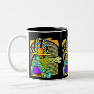 Ägyptische Hieroglyphen Entwurfs-Kaffee-Tasse Zweifarbige Tasse