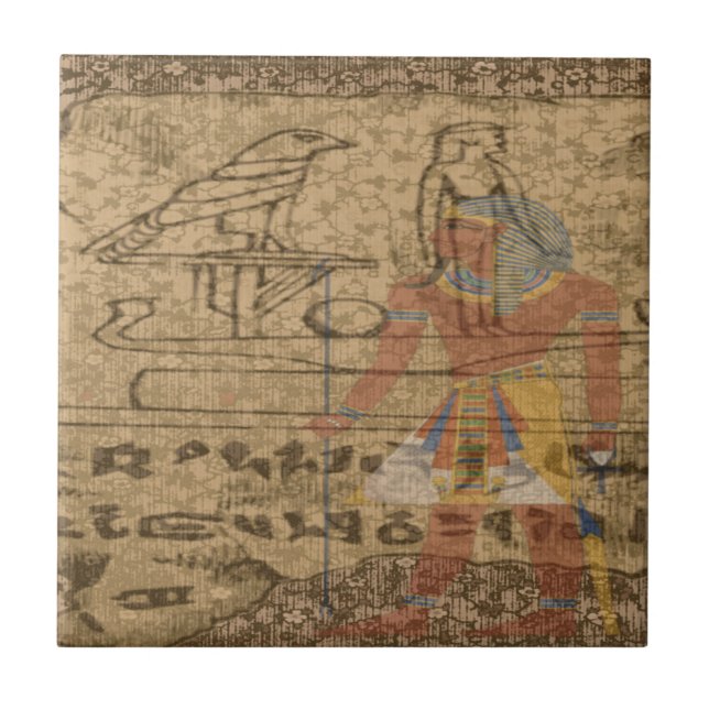 Ägyptische Hieroglyphen Fliese (Vorderseite)