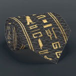 Ägyptische Hieroglyphen Gold auf Leder Krawatte<br><div class="desc">Ägyptische Hieroglyphen Gold auf Leder</div>