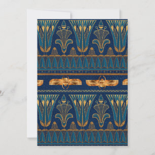 Ägyptische Hieroglyphen Goldkäfer Goldenes Glitzer Einladung