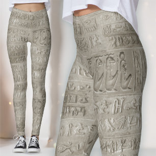 Ägyptische Hieroglyphen großes Muster Leggings