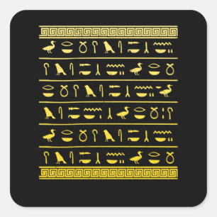 Ägyptische Hieroglyphen Historiker Altes Ägypten Quadratischer Aufkleber