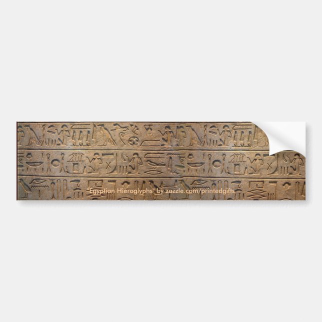 Ägyptische Hieroglyphen Historischer Autoaufkleber (Vorne)