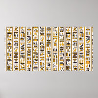 Ägyptische Hieroglyphen in gelb-schwarzer Farbe na