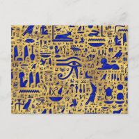Ägyptische Hieroglyphen Lapis Lazuli und Gold