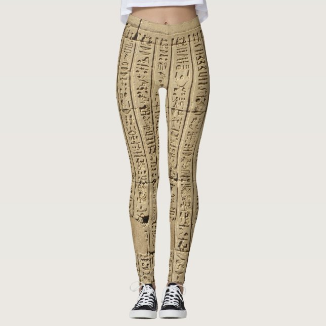 Ägyptische Hieroglyphen Leggings (Vorderseite)
