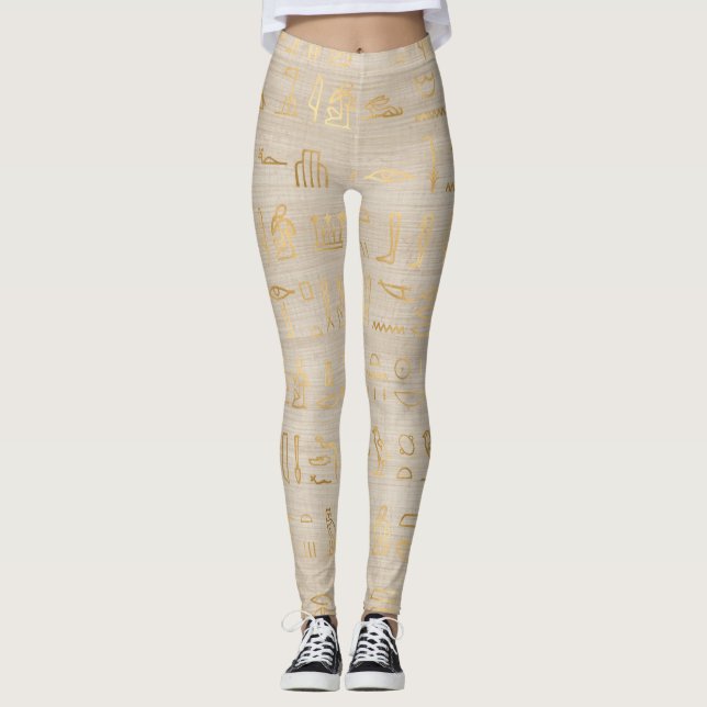 ägyptische Hieroglyphen Leggings (Vorderseite)