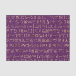 Ägyptische Hieroglyphen-Papiere für lila und golde Seidenpapier