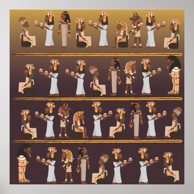 Ägyptische Hieroglyphen Poster (Vorne)