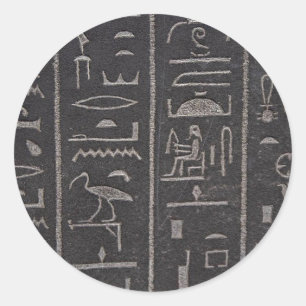Ägyptische Hieroglyphen Runder Aufkleber
