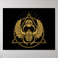 Ägyptische Hieroglyphen - Skarab-Käfer - Bug