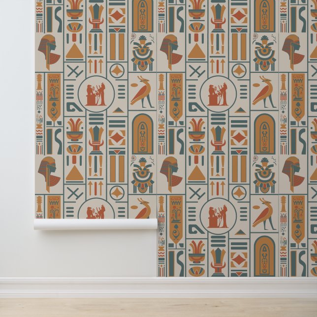 Ägyptische Hieroglyphen Tapete (Anwendung)