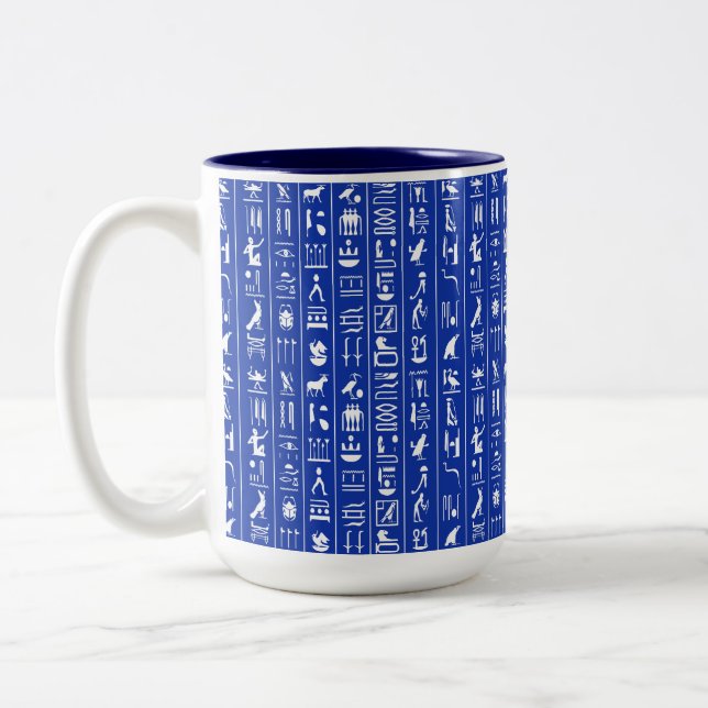 Ägyptische Hieroglyphen-Tasse Zweifarbige Tasse (Links)