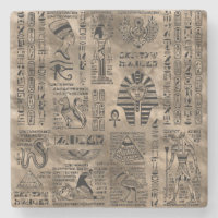 Ägyptische Hieroglyphen und Gottheiten - Luxusgold