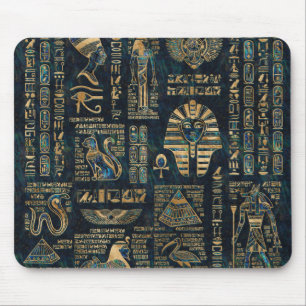 Ägyptische Hieroglyphen und Gottheiten - Mousepad