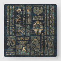 Ägyptische Hieroglyphen und Gottheiten -