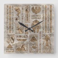 Ägyptische Hieroglyphen und Gottheiten - Vintages 