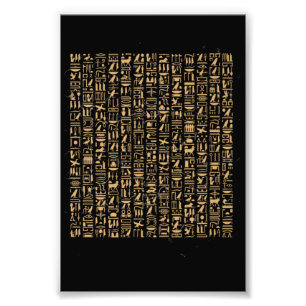 Ägyptische Hieroglyphics Ägyptische Pyramide Fotodruck