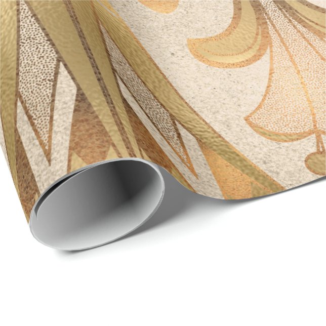 Ägyptische Hieroglyphics Antique-Blume Geschenkpapier (Rolleneckpunkt)