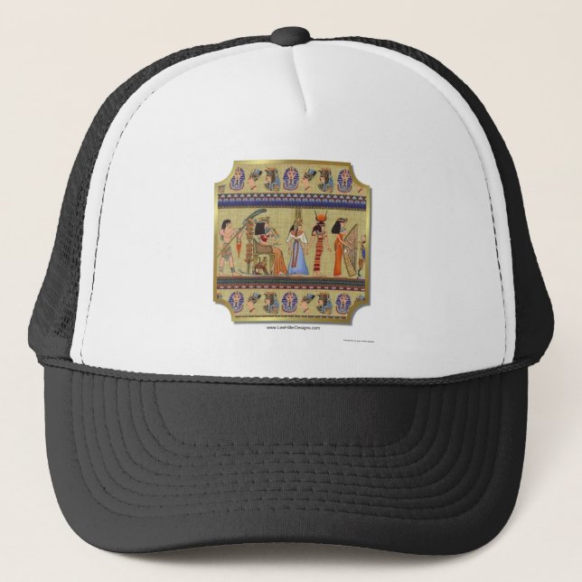 Ägyptische Hieroglyphics Apparel, Geschenke Sammle Truckerkappe (Vorderseite)