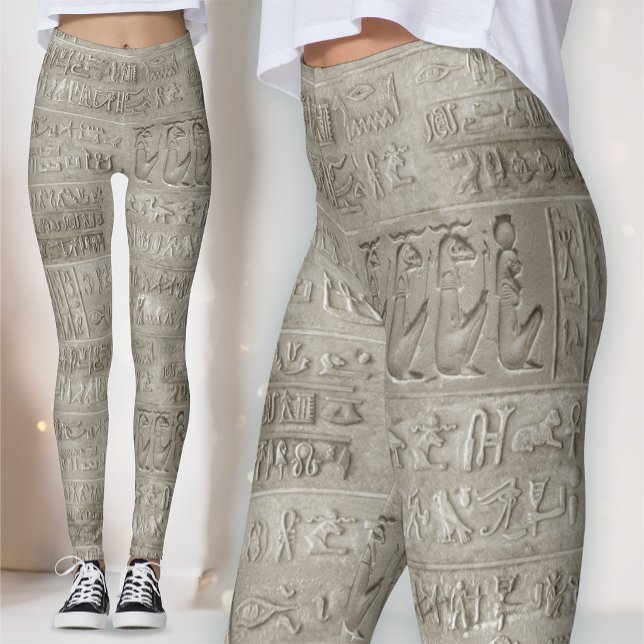 Ägyptische Hieroglyphics großes Muster Leggings (Von Creator hochgeladen)