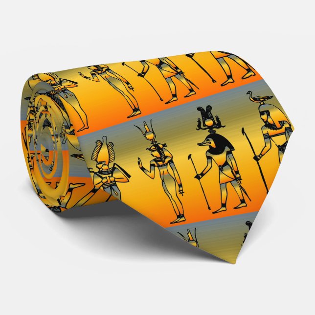Ägyptische Hieroglyphics Necktie Krawatte (Gerollt)