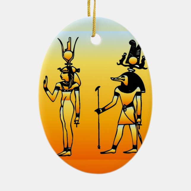Ägyptische Hieroglyphics Ornament (Hinten)
