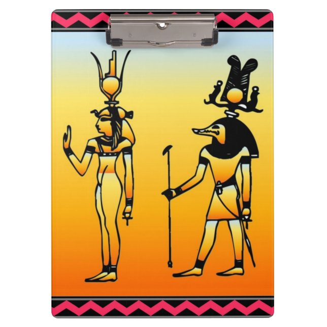 Ägyptische Hieroglyphics-Zwischenablage Klemmbrett (Vorderseite)