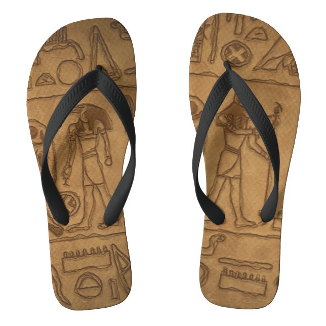 Ägyptische Hieroglyphische Kunst Flip Flops (Fußbett)