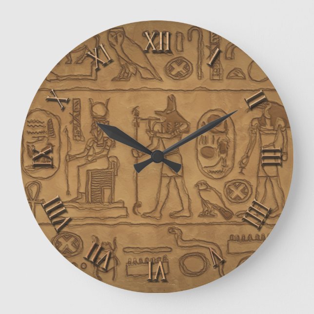 Ägyptische hieroglyphische Kunst Große Wanduhr (Vorderseite)